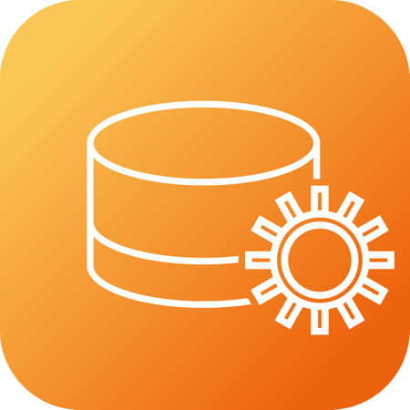 Beautiful Database management vector line iconのイラスト素材
