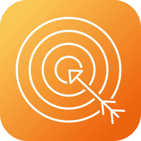 Beautiful Target vector line iconのイラスト素材