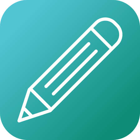 Beautiful Pencil vector line iconのイラスト素材