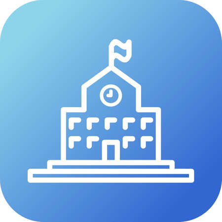 Beautiful College vector line iconのイラスト素材