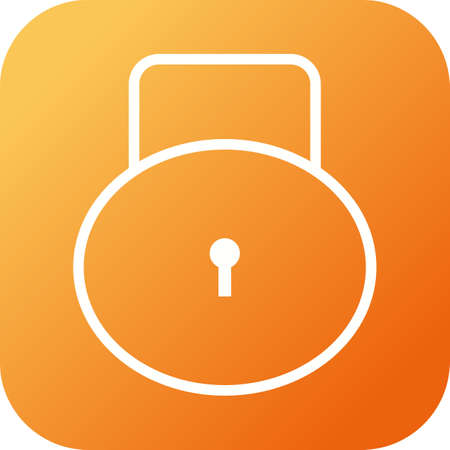 Beautiful Security lock vector line iconのイラスト素材