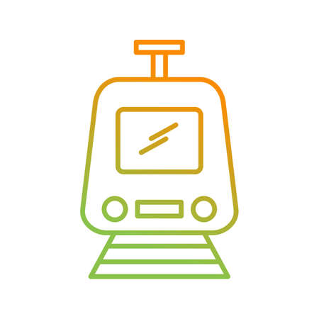 Beautiful Train Vector line iconのイラスト素材