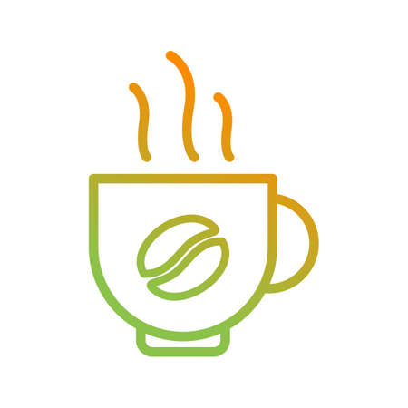 Beautiful Cup of tea vector line iconのイラスト素材