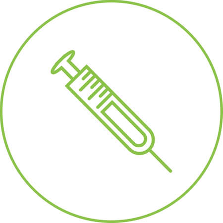Beautiful Syringe vector line iconのイラスト素材
