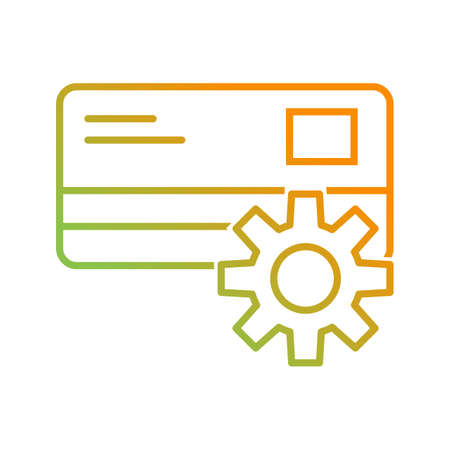 Beautiful Payment settings vector line iconのイラスト素材
