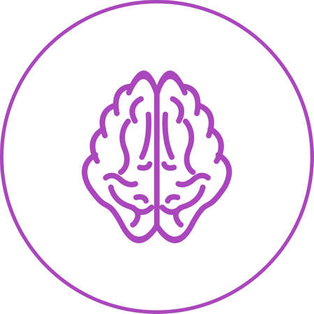 Beautiful Brain vector line icon