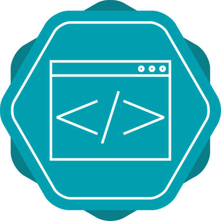 Beautiful Coding vector line iconのイラスト素材