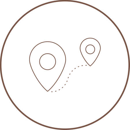 Beautiful Route vector line iconのイラスト素材