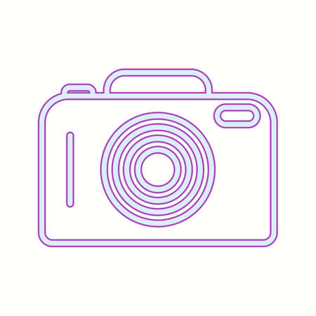 Beautiful Camera vector line iconのイラスト素材