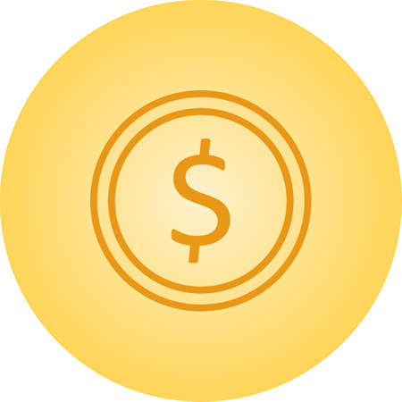 Beautiful Dollar vector line iconのイラスト素材