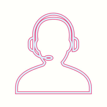 Beautiful Technical support vector line iconのイラスト素材