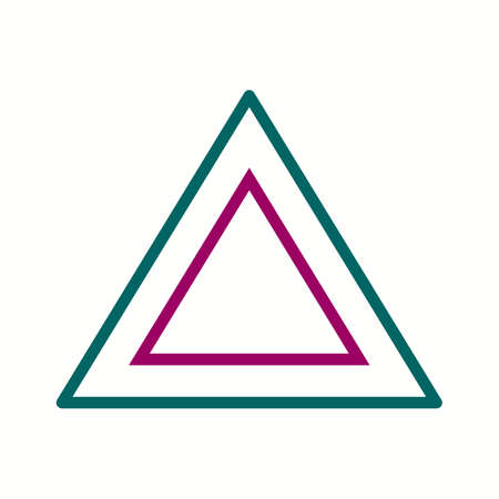 Beautiful Triangle vector line iconのイラスト素材
