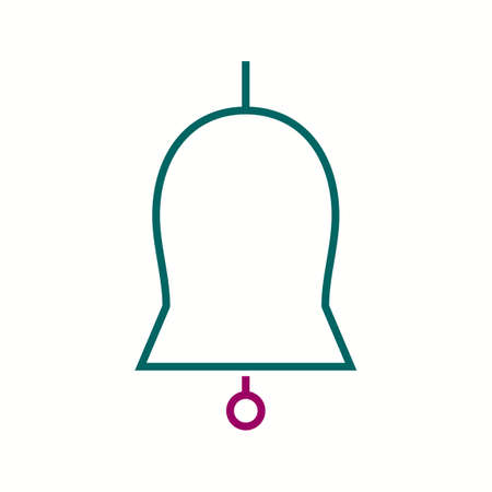 Beautiful Bell vector line iconのイラスト素材