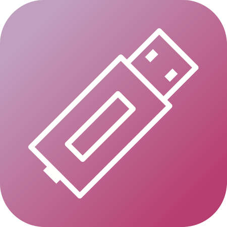 Beautiful USB vector line icon