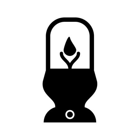 Beautiful lit lmap glyph black iconのイラスト素材