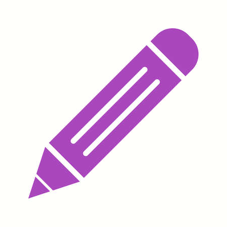 Beautiful Pencil Vector Glyph iconのイラスト素材