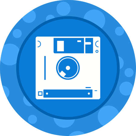 Beautiful Diskette Vector Glyph iconのイラスト素材