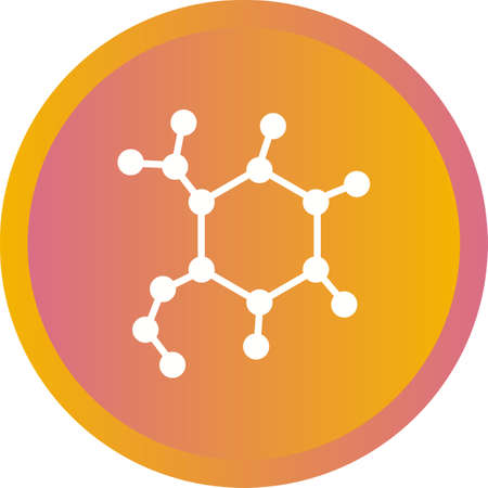 Beautiful Molecules Vector Glyph iconのイラスト素材