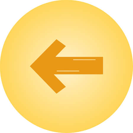 Beautiful Left arrow Vector Glyph iconのイラスト素材