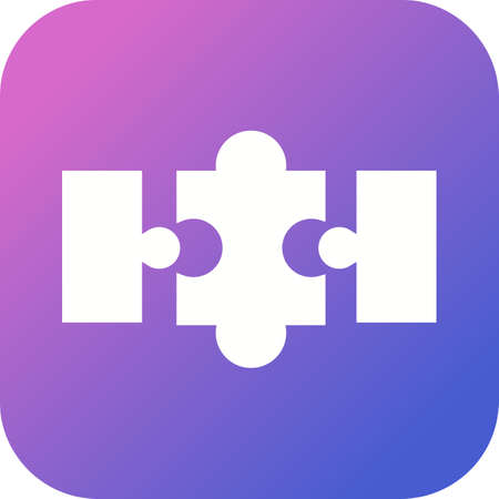 Beautiful Puzzle Vector Glyph icon