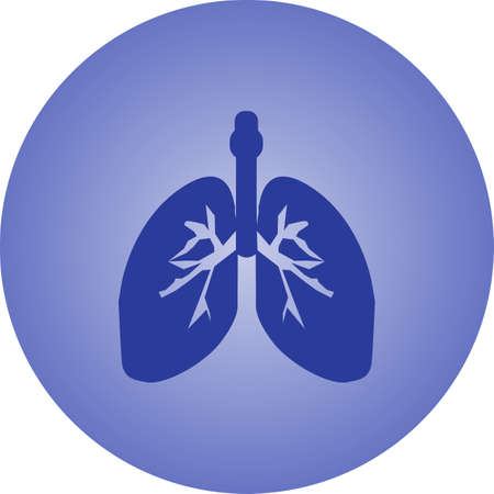 Beautiful Lungs Vector Glyph iconのイラスト素材