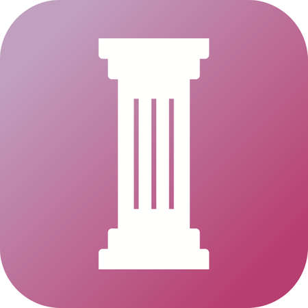 Beautiful Column Vector Glyph Iconのイラスト素材