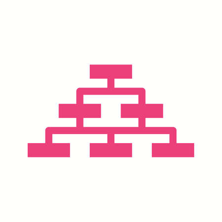 Beautiful Business structure Vector Glyph iconのイラスト素材