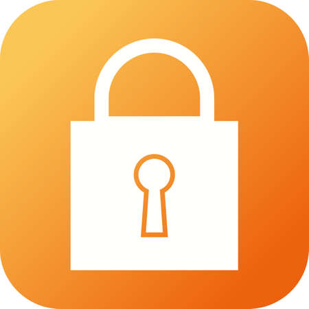 Beautiful Security lock Vector Glyph iconのイラスト素材