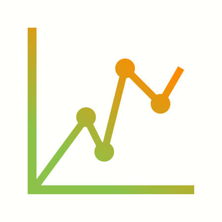 Beautiful Graph Vector Glyph iconのイラスト素材