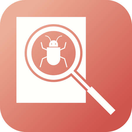 Beautiful Search bug Vector Glyph iconのイラスト素材