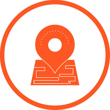 Beautiful Mark place on map Vector Glyph iconのイラスト素材