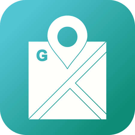 Beautiful Mark maps Vector Glyph icon