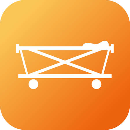 Beautiful Stretcher Vector Glyph iconのイラスト素材