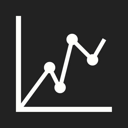 Beautiful Graph Vector Glyph iconのイラスト素材