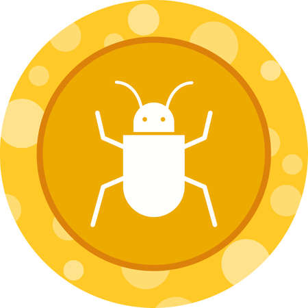 Beautiful Bug Vector Glyph iconのイラスト素材