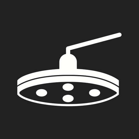 Beautiful Operating room light Vector Glyph iconのイラスト素材