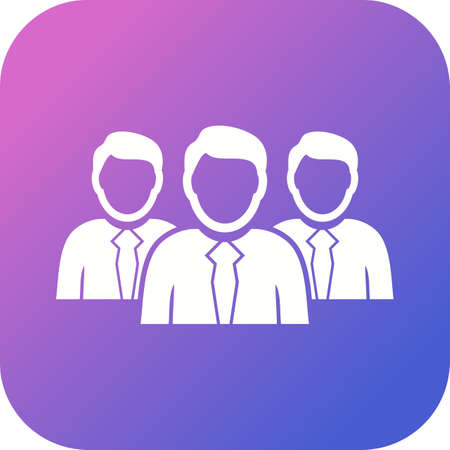 Beautiful Teamwork Vector Glyph Iconのイラスト素材