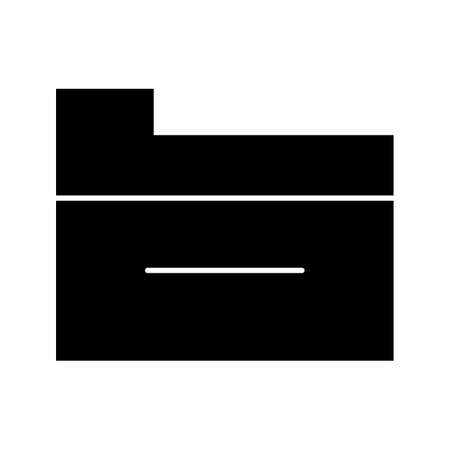 Folder glyph black icon のイラスト素材