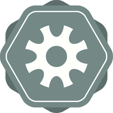 Beautiful Settings Vector Glyph iconのイラスト素材