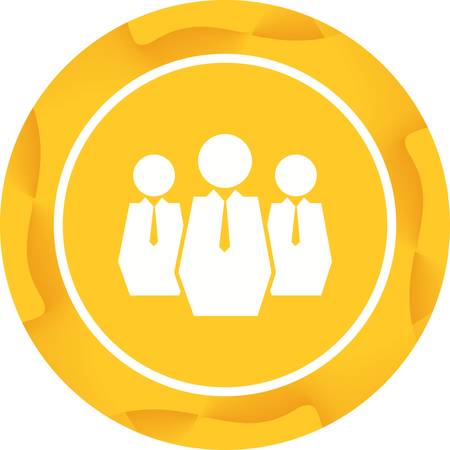 Beautiful Teamwork Vector Glyph iconのイラスト素材
