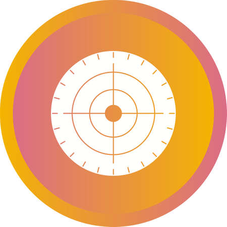 Beautiful Target Vector Glyph iconのイラスト素材
