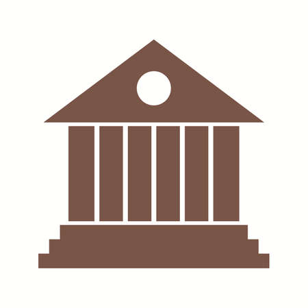 Beautiful Bank Vector Glyph Iconのイラスト素材