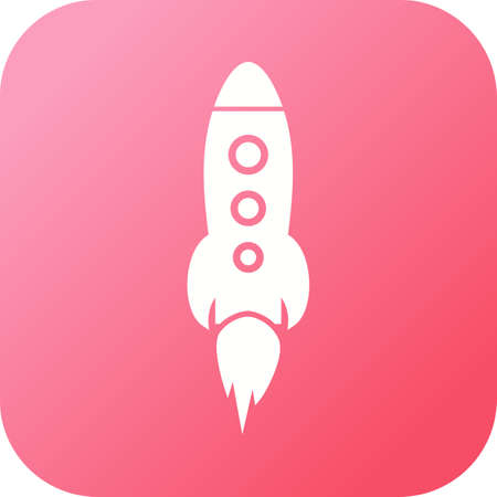 Beautiful Rocket Vector Glyph icon