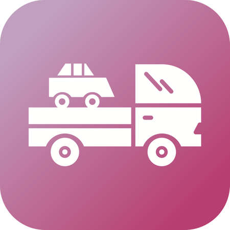 Beautiful Delivery Vector Glyph Iconのイラスト素材