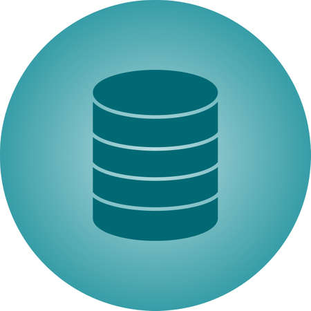 Beautiful Database Vector Glyph icon