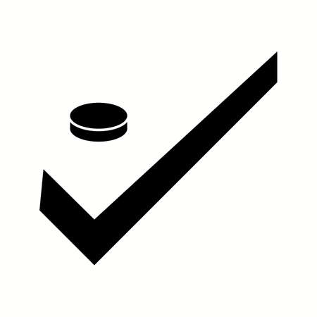 beautiful Ice hockey glyph black iconのイラスト素材