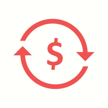 Beautiful Money circulation Vector Glyph iconのイラスト素材