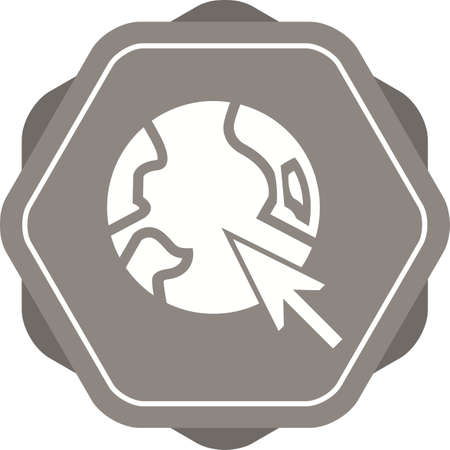 Beautiful Browser Vector Glyph iconのイラスト素材