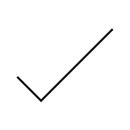 Beautiful tick line black iconのイラスト素材