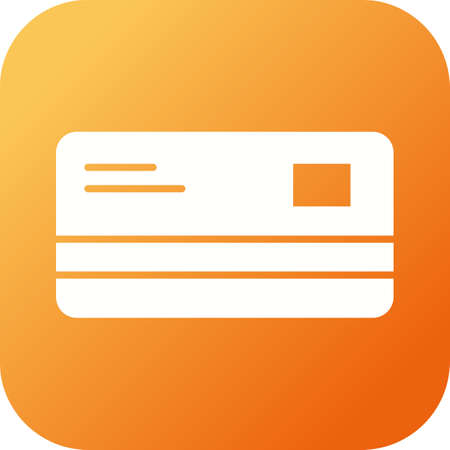 Beautiful ATM card Vector Glyph iconのイラスト素材